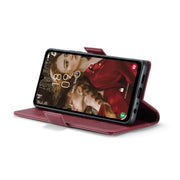 For Samsung Galaxy A15 4G/5G CaseMe 023 Butterfly Buckle Litchi Texture RFID Anti-theft Leather Phone Case(Wine Red)