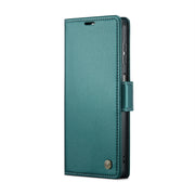 For Samsung Galaxy A15 4G/5G CaseMe 023 Butterfly Buckle Litchi Texture RFID Anti-theft Leather Phone Case(Pearly Blue)