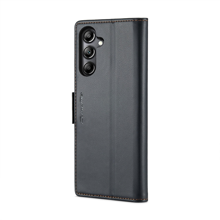 For Samsung Galaxy A05s CaseMe 023 Butterfly Buckle Litchi Texture RFID Anti-theft Leather Phone Case(Black)
