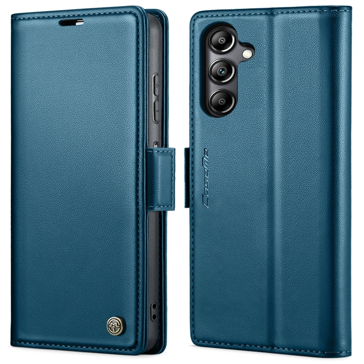 For Samsung Galaxy A05s CaseMe 023 Butterfly Buckle Litchi Texture RFID Anti-theft Leather Phone Case(Blue) - free shipping - PMC Jewellery - Order now!