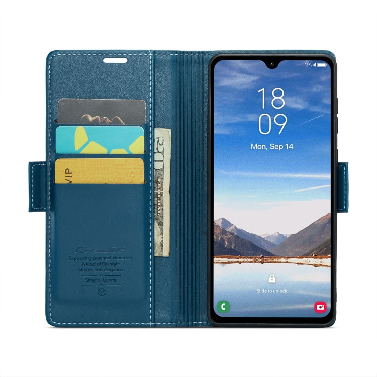 For Samsung Galaxy A05s CaseMe 023 Butterfly Buckle Litchi Texture RFID Anti-theft Leather Phone Case(Blue) - free shipping - PMC Jewellery - Order now!
