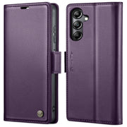 For Samsung Galaxy A05s CaseMe 023 Butterfly Buckle Litchi Texture RFID Anti-theft Leather Phone Case(Pearly Purple)