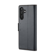 For Samsung Galaxy A25 5G CaseMe 023 Butterfly Buckle Litchi Texture RFID Anti-theft Leather Phone Case(Black)