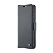 For Samsung Galaxy A55 CaseMe 023 Butterfly Buckle Litchi Texture RFID Anti-theft Leather Phone Case(Black)