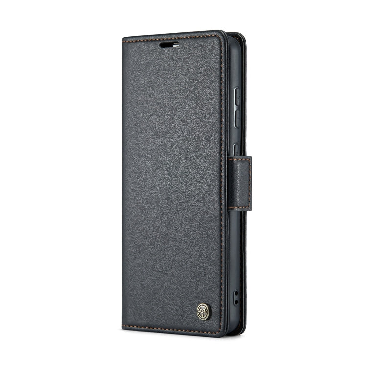 For Samsung Galaxy A55 CaseMe 023 Butterfly Buckle Litchi Texture RFID Anti-theft Leather Phone Case(Black)