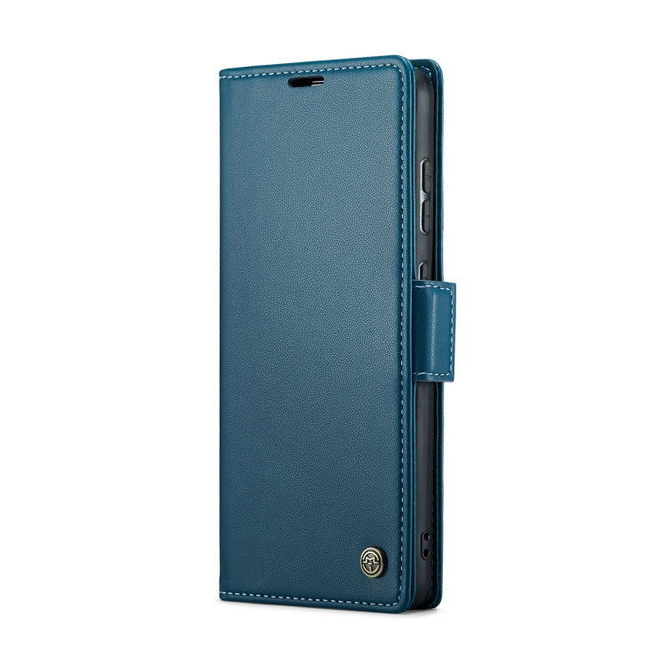 For Samsung Galaxy A55 CaseMe 023 Butterfly Buckle Litchi Texture RFID Anti-theft Leather Phone Case(Blue)