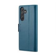 For Samsung Galaxy A55 CaseMe 023 Butterfly Buckle Litchi Texture RFID Anti-theft Leather Phone Case(Blue)