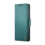 For Samsung Galaxy A55 CaseMe 023 Butterfly Buckle Litchi Texture RFID Anti-theft Leather Phone Case(Pearly Blue)