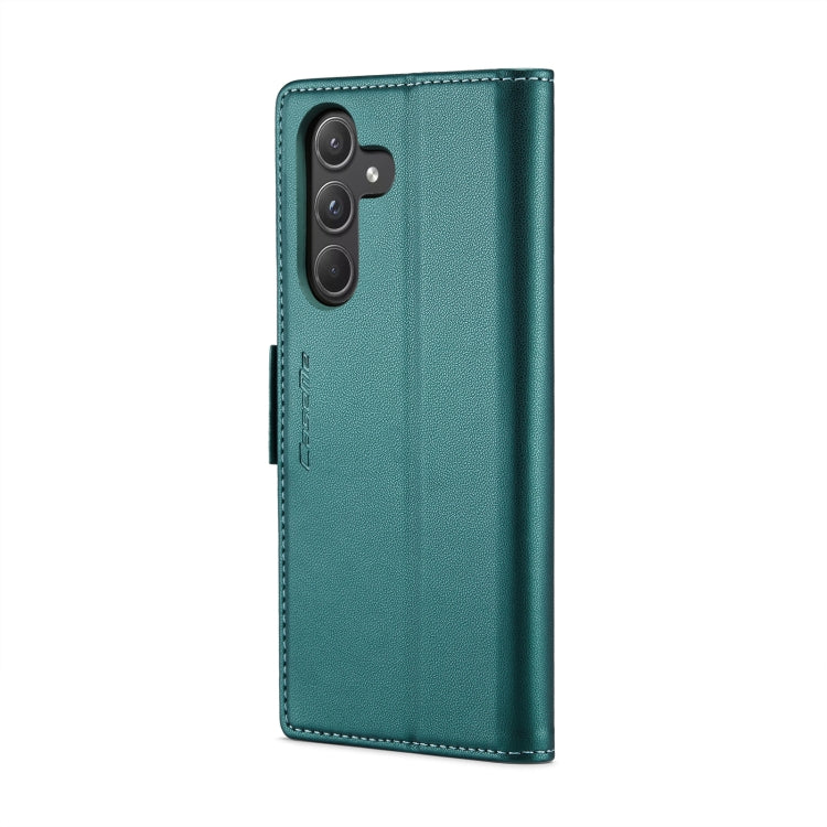 For Samsung Galaxy A55 CaseMe 023 Butterfly Buckle Litchi Texture RFID Anti-theft Leather Phone Case(Pearly Blue)