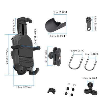 WUPP CS-1848A2 Motorcycle Shock Absorption Riding Phone Holder, Style:Handlebars - free shipping - PMC Jewellery - Order now!