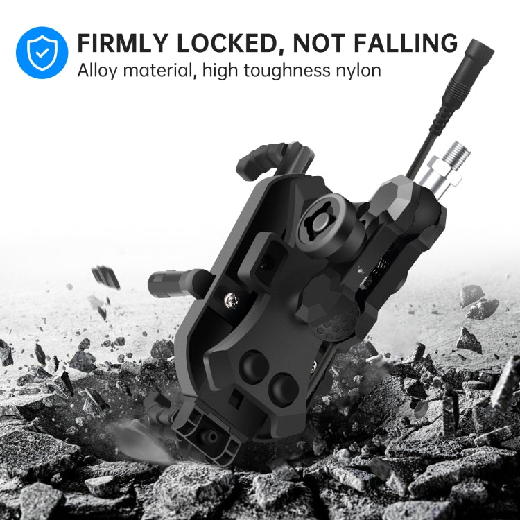 WUPP ZH-1848B1 15W Motorcycle Wireless Fast Charging Phone Navigation Holder, Style:M8 Ball Joint - free shipping - PMC TechLife - Order now!