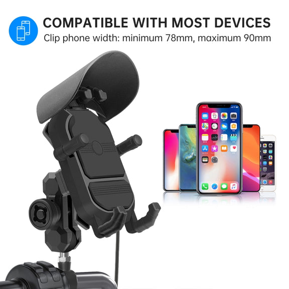 WUPP ZH-1848B2 15W Motorcycle Wireless Fast Charging Phone Navigation Holder, Style:M10 Ball Joint