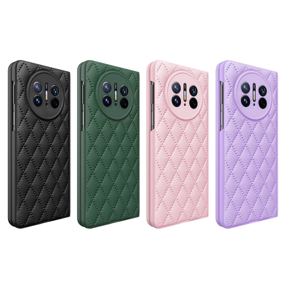For Huawei Mate X3 Diamond Lattice Integrated Leather Phone Case(Purple)