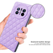 For Huawei Mate X3 Diamond Lattice Integrated Leather Phone Case(Purple)