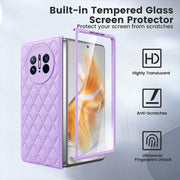 For Huawei Mate X3 Diamond Lattice Integrated Leather Phone Case(Purple)