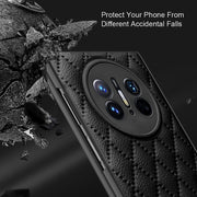 For Huawei Mate X3 Diamond Lattice Integrated Leather Phone Case(Purple)