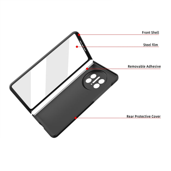For Huawei Mate X3 Oil-sprayed Integrated Phone Case(Purple)