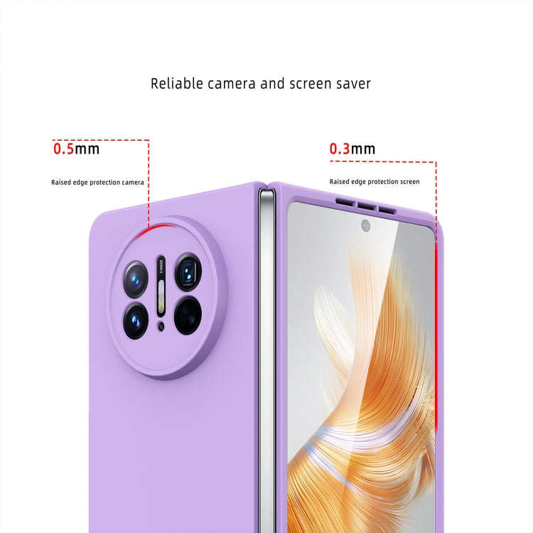 For Huawei Mate X3 Oil-sprayed Integrated Phone Case(Purple)
