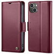 For iPhone 13 CaseMe 023 Butterfly Buckle Litchi Texture RFID Anti-theft Leather Phone Case(Wine Red) - iPhone 13 Cases by CaseMe | Online Shopping South Africa | PMC TechLife | Buy Now Pay Later Mobicred
