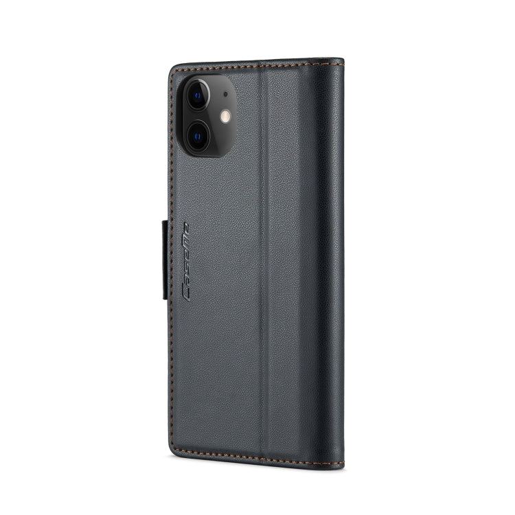 For iPhone 12 / 12 Pro CaseMe 023 Butterfly Buckle Litchi Texture RFID Anti-theft Leather Phone Case(Black) - iPhone 12 / 12 Pro Cases by CaseMe | Online Shopping South Africa | PMC TechLife | Buy Now Pay Later Mobicred
