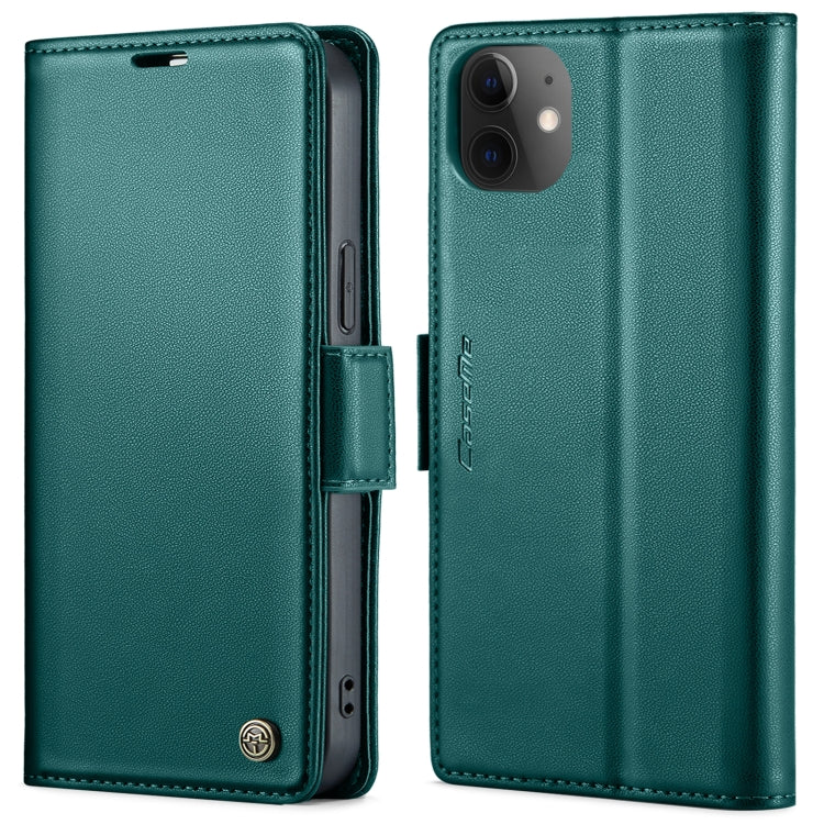 For iPhone 12 / 12 Pro CaseMe 023 Butterfly Buckle Litchi Texture RFID Anti-theft Leather Phone Case(Pearly Blue) - iPhone 12 / 12 Pro Cases by CaseMe | Online Shopping South Africa | PMC TechLife | Buy Now Pay Later Mobicred