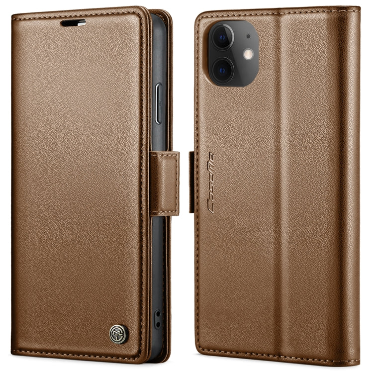 For iPhone 11 CaseMe 023 Butterfly Buckle Litchi Texture RFID Anti-theft Leather Phone Case(Brown) - iPhone 11 Cases by CaseMe | Online Shopping South Africa | PMC TechLife | Buy Now Pay Later Mobicred