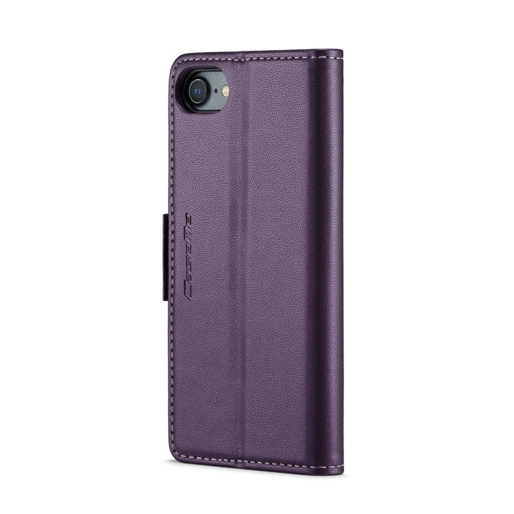 For iPhone SE 2022/SE 2020/6/7/8 CaseMe 023 Butterfly Buckle Litchi Texture RFID Anti-theft Leather Phone Case(Pearly Purple) - More iPhone Cases by CaseMe | Online Shopping South Africa | PMC TechLife | Buy Now Pay Later Mobicred