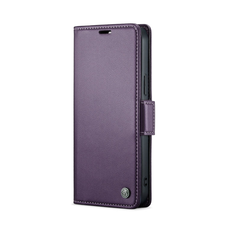 For iPhone 15 Pro Max CaseMe 023 Butterfly Buckle Litchi Texture RFID Anti-theft Leather Phone Case(Pearly Purple) - iPhone 15 Pro Max Cases by CaseMe | Online Shopping South Africa | PMC Jewellery | Buy Now Pay Later Mobicred