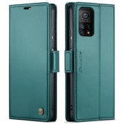 For Xiaomi Mi 10T 5G／10T Pro 5G CaseMe 023 Butterfly Buckle Litchi Texture RFID Anti-theft Leather Phone Case(Pearly Blue)