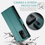 For Xiaomi Mi 10T 5G／10T Pro 5G CaseMe 023 Butterfly Buckle Litchi Texture RFID Anti-theft Leather Phone Case(Pearly Blue)