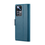 For Xiaomi 12T /12T Pro/Redmi K50 Ultra CaseMe 023 Butterfly Buckle Litchi Texture RFID Anti-theft Leather Phone Case(Blue)