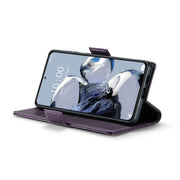 For Xiaomi 12T /12T Pro/Redmi K50 Ultra CaseMe 023 Butterfly Buckle Litchi Texture RFID Anti-theft Leather Phone Case(Pearly Purple)