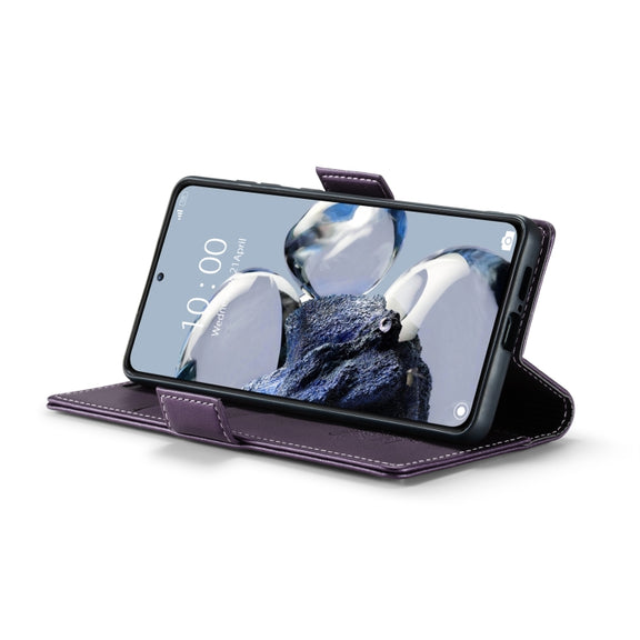 For Xiaomi 12T /12T Pro/Redmi K50 Ultra CaseMe 023 Butterfly Buckle Litchi Texture RFID Anti-theft Leather Phone Case(Pearly Purple)