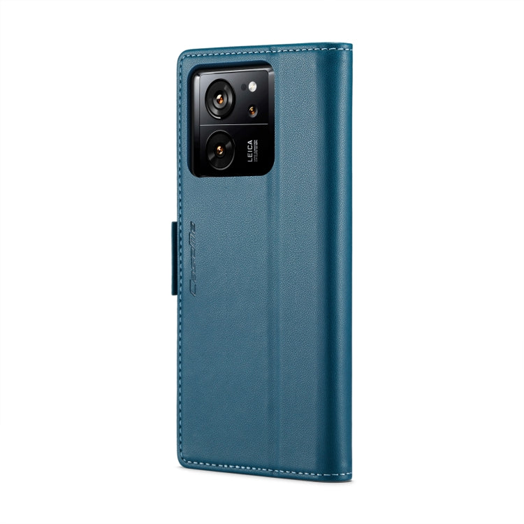 For Xiaomi 13T/13T Pro CaseMe 023 Butterfly Buckle Litchi Texture RFID Anti-theft Leather Phone Case(Blue)
