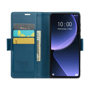 For Xiaomi 13T/13T Pro CaseMe 023 Butterfly Buckle Litchi Texture RFID Anti-theft Leather Phone Case(Blue)