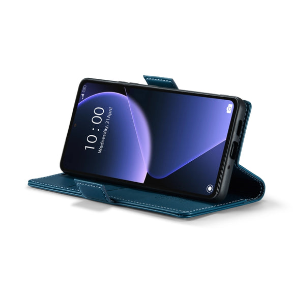 For Xiaomi 13T/13T Pro CaseMe 023 Butterfly Buckle Litchi Texture RFID Anti-theft Leather Phone Case(Blue)