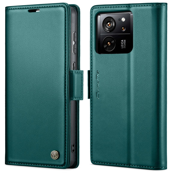 For Xiaomi 13T/13T Pro CaseMe 023 Butterfly Buckle Litchi Texture RFID Anti-theft Leather Phone Case(Pearly Blue)