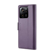 For Xiaomi 13T/13T Pro CaseMe 023 Butterfly Buckle Litchi Texture RFID Anti-theft Leather Phone Case(Pearly Purple)