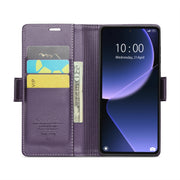 For Xiaomi 13T/13T Pro CaseMe 023 Butterfly Buckle Litchi Texture RFID Anti-theft Leather Phone Case(Pearly Purple)