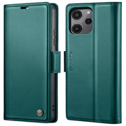 For Xiaomi Redmi 12 4G／12 5G／Note 12R／POCO M6 Pro 5G CaseMe 023 Butterfly Buckle Litchi Texture RFID Anti-theft Leather Phone Case(Pearly Blue)