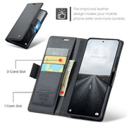 For Xiaomi 14 Pro CaseMe 023 Butterfly Buckle Litchi Texture RFID Anti-theft Leather Phone Case(Black)
