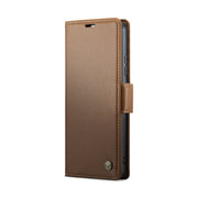 For Xiaomi 14 Pro CaseMe 023 Butterfly Buckle Litchi Texture RFID Anti-theft Leather Phone Case(Brown)