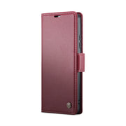 For Xiaomi 14 Pro CaseMe 023 Butterfly Buckle Litchi Texture RFID Anti-theft Leather Phone Case(Wine Red)