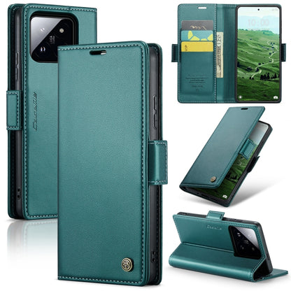 For Xiaomi 14 Pro CaseMe 023 Butterfly Buckle Litchi Texture RFID Anti-theft Leather Phone Case(Pearly Blue) - free shipping - PMC Jewellery - Order now!