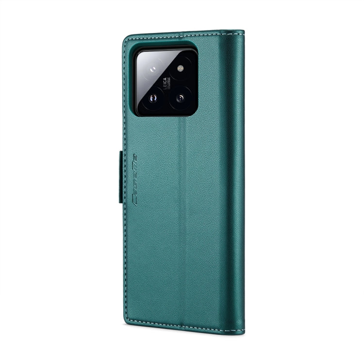 For Xiaomi 14 Pro CaseMe 023 Butterfly Buckle Litchi Texture RFID Anti-theft Leather Phone Case(Pearly Blue)