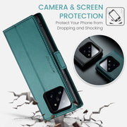 For Xiaomi 14 Pro CaseMe 023 Butterfly Buckle Litchi Texture RFID Anti-theft Leather Phone Case(Pearly Blue)