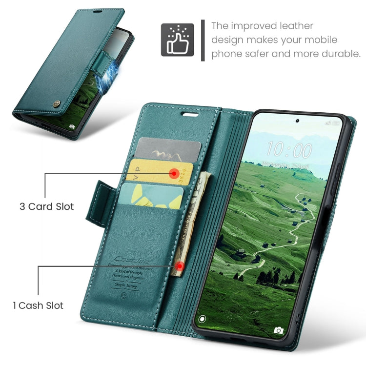 For Xiaomi 14 Pro CaseMe 023 Butterfly Buckle Litchi Texture RFID Anti-theft Leather Phone Case(Pearly Blue)