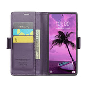 For Xiaomi 14 Pro CaseMe 023 Butterfly Buckle Litchi Texture RFID Anti-theft Leather Phone Case(Pearly Purple)