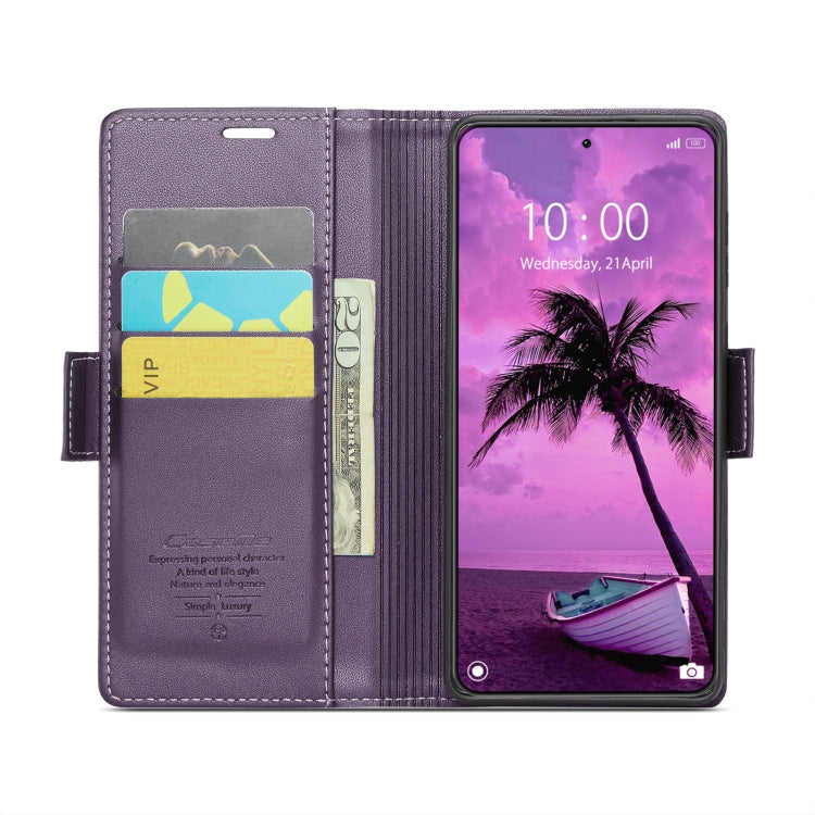 For Xiaomi 14 Pro CaseMe 023 Butterfly Buckle Litchi Texture RFID Anti-theft Leather Phone Case(Pearly Purple)
