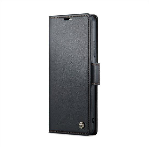 For Xiaomi 14 CaseMe 023 Butterfly Buckle Litchi Texture RFID Anti-theft Leather Phone Case(Black)